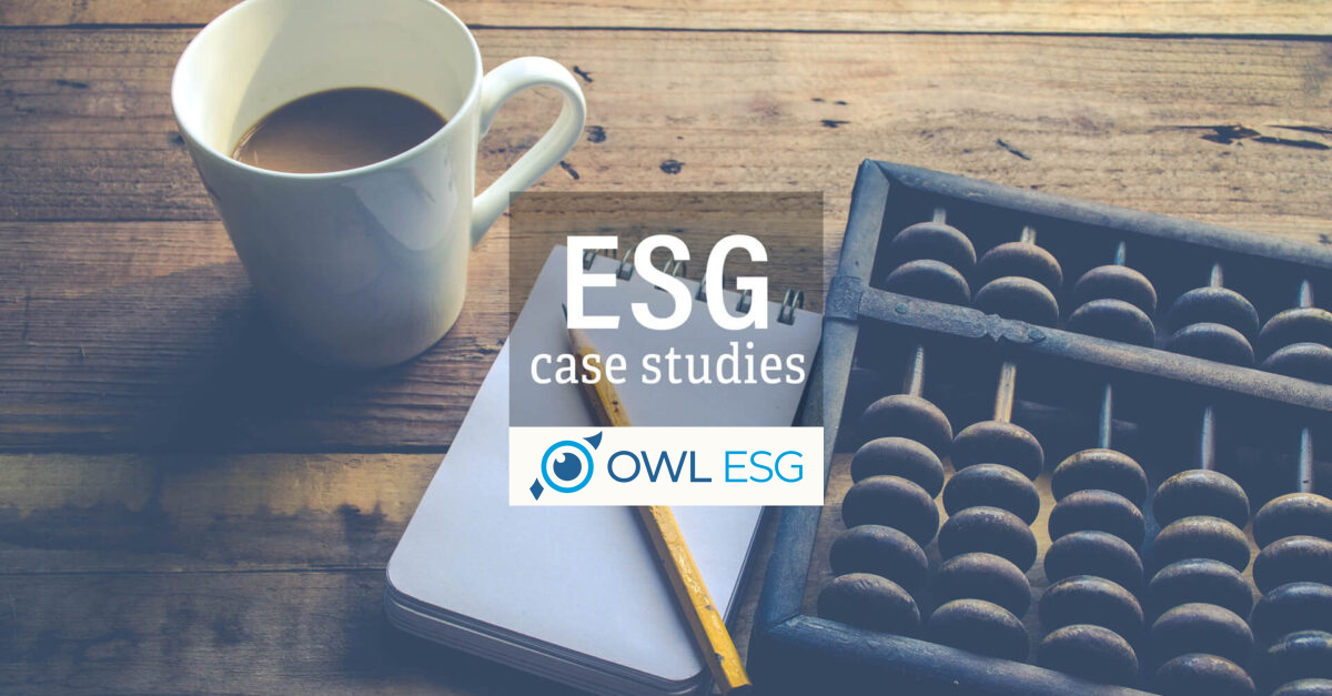 Image from OWL ESG displaying the cover of 'ESG Case Studies